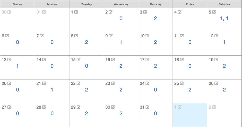 Question1 Calendar